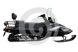 Black powerful snowmobile photo