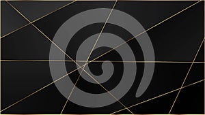 Black Premium Triangular Pattern. Elegant Dark Platinum Chic Shapes