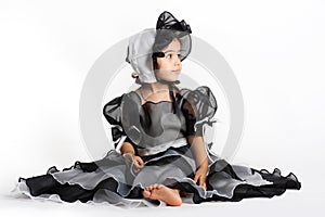 Black princess dress and bonnet