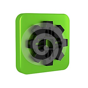Black Processor icon isolated on transparent background. CPU, central processing unit, microchip, microcircuit, computer