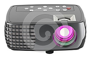 Black Projector, closeup. 3D rendering