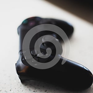 black PS4 joystick