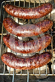 Black pudding during the preparation