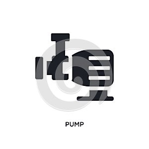 black pump isolated vector icon. simple element illustration from industry concept vector icons. pump editable logo symbol design