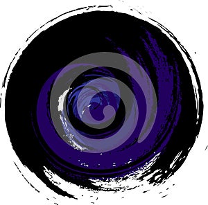 Black purple spiral twists, abstraction, fear concept