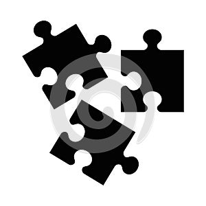 Black puzzle icon