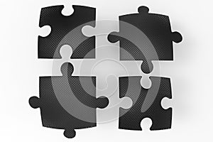 Black puzzle pieces photo