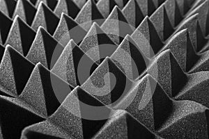 Black pyramids as an abstract background.