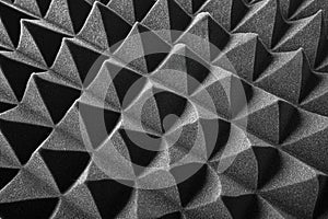 Black pyramids as an abstract background.