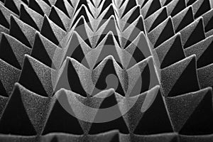 Black pyramids as an abstract background.