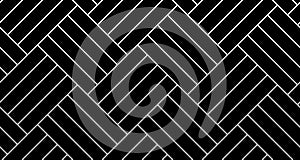 Black quadruple herringbone parquet floor seamless pattern with diagonal panels