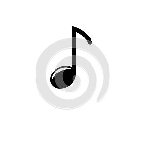 black quaver music note icon vector element concept design photo