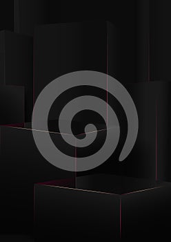 Dark Cubes in dark Background