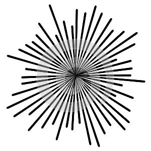 Black radial lines background