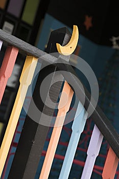 Black Railing with Moon 1