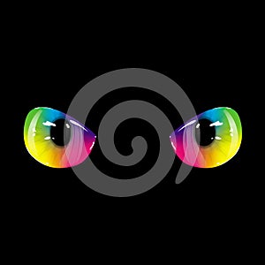 Black rainbow eyes