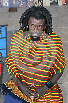 Black Rastafarian man