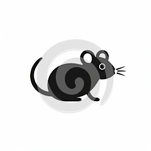 Black Rat Icon: A Hayao Miyazaki-inspired Design With Clean And Simple Aesthetics photo
