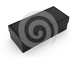 Black rectangular box isolated on white background