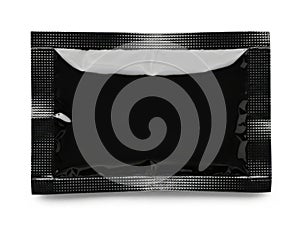 Black rectangular frame isolated on white background