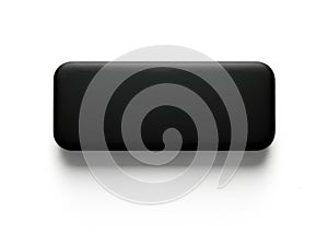 Black rectangular object isolated on white background