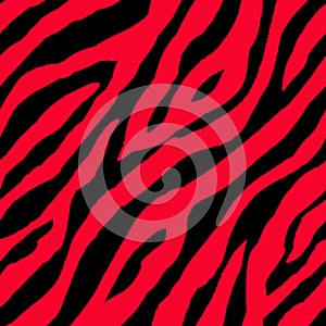 Black and red abstract optical illusions zebra striped textured seamless pattern