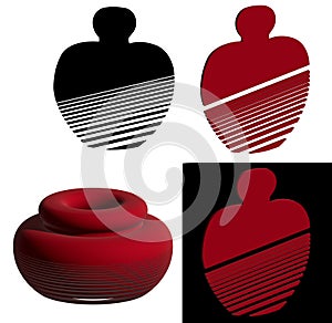 Black and red bottle perfume oblique pattern.