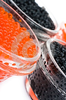 Black and red caviar