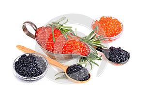 Black and red caviar photo