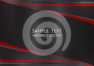 Black and red color abstract vector background with copy space. Graphic design