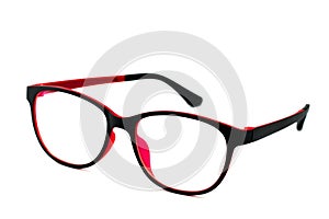 Black Red Eye Glasses Isolated
