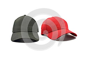 Black and red fashion and baseball cap