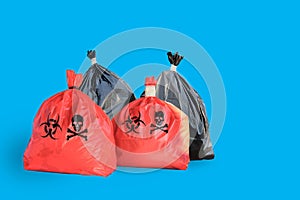 Black and red Garbage bags Infected garbage bag