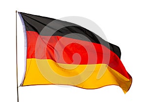 National flag of Germany waving on flagpole photo