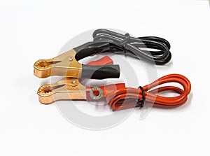 Black and Red Jumper cable isolated on white background