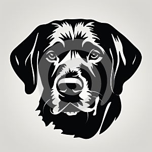 Schwarz der Hund Kopf Vektor illustrationen 