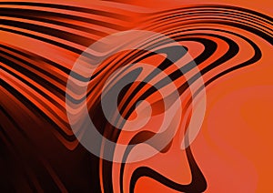 Black Red and Orange Abstract Distorted Lines Background Vector