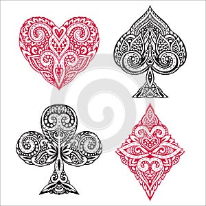 Black and red playing card ornamental