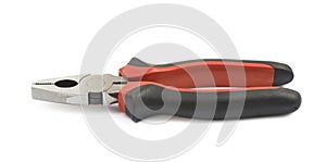 Black and red pliers tool isolated