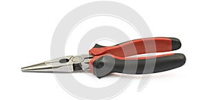 Black and red pliers tool isolated