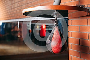 Black and red punching bag.