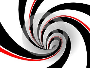 Black and red retro swirl