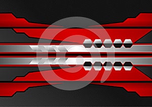 Black and red stripes. Abstract vector background with copy space, graphic design