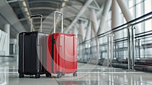 The Black and Red Suitcases.AI generated image