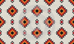 Black and red tone ethnic native mexican style rug