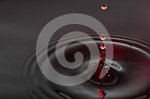 Black and red Water drops