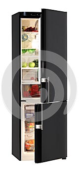 Black refrigerator