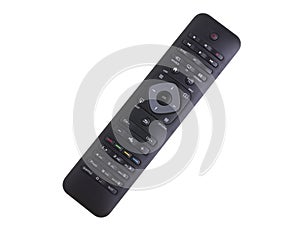 Black Remote Controller on White Background