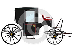 Black retro carriage.