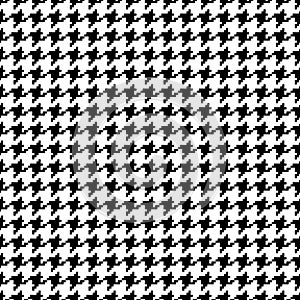 Black retro style goose foot seamless pattern on white background.